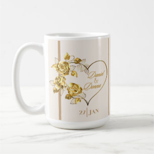 Mug Mariage doré personnalisé