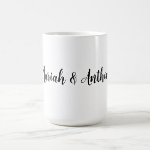 Mug Mariage Élégant Créatif Classique Noir Blanc