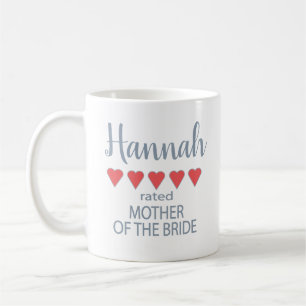 Mug Mariage et mariage fête 5 Coeur Mère de la mariée