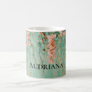 Mug Mariage Fleurs Teintées Romantiques