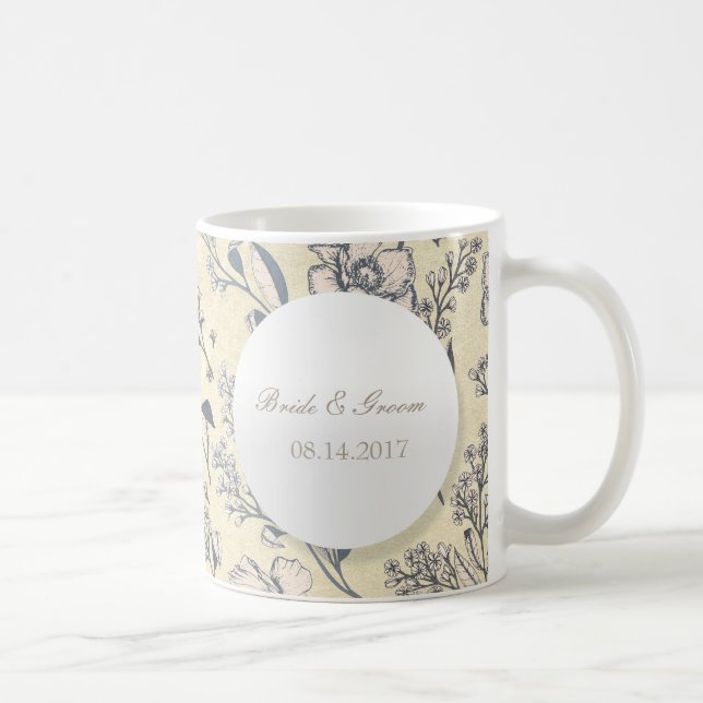 Mug Mariage floral Vintage rustique (Droite)