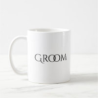 Mariage Groom White Black Typographie