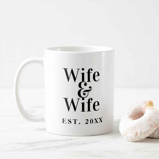 Mug Mariage homosexuel entre femmes et femmes avec Mar (Avec donut)
