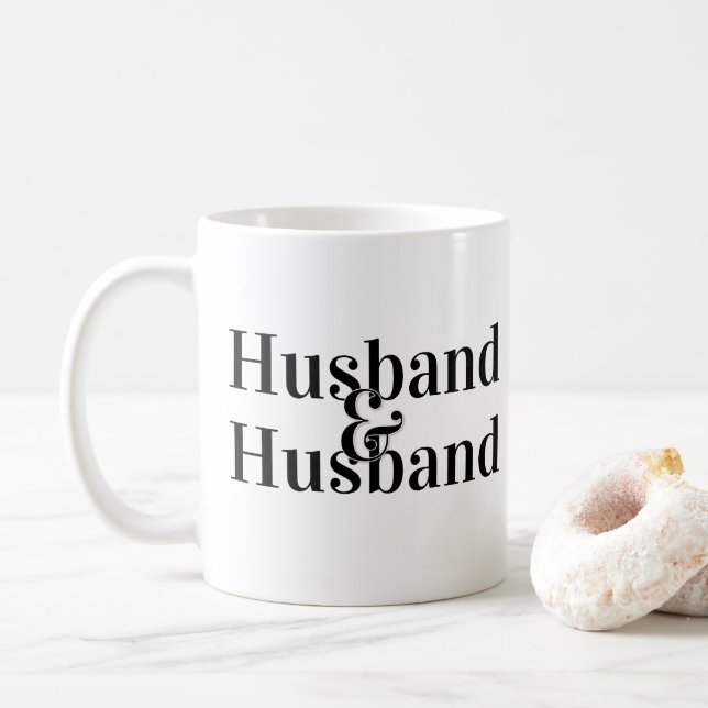 Mug Mariage homosexuel entre mari et mari (Avec donut)