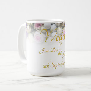 Mug mariage - Mariée avec bouquet mariage coloré