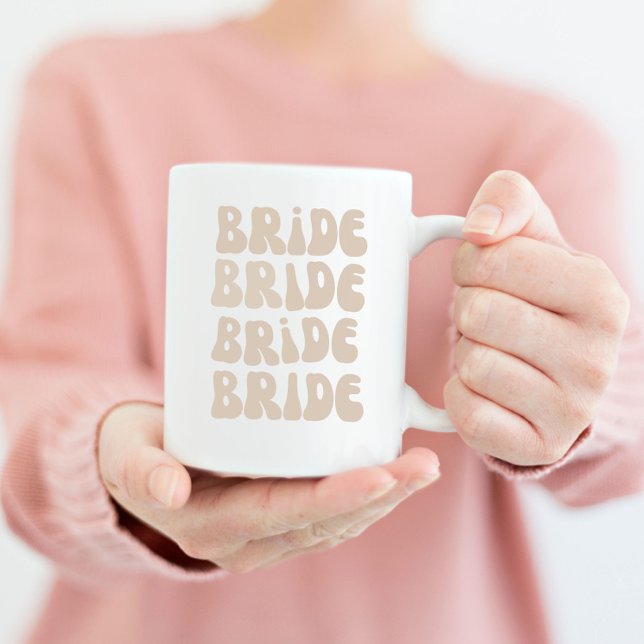 Mug Mariage rétro moderne EVJF Vintage (Modern Retro Bride Bachelorette Party Vintage Mug for the bride on her bridal shower)