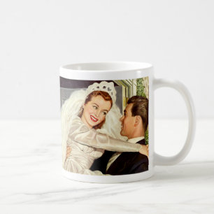Mug Mariage vintage Nouveaux mariés, Mariée heureuse e
