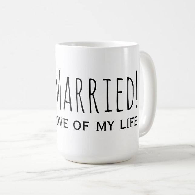 Mug Marié à l'amour de ma vie romantique (Devant droit)