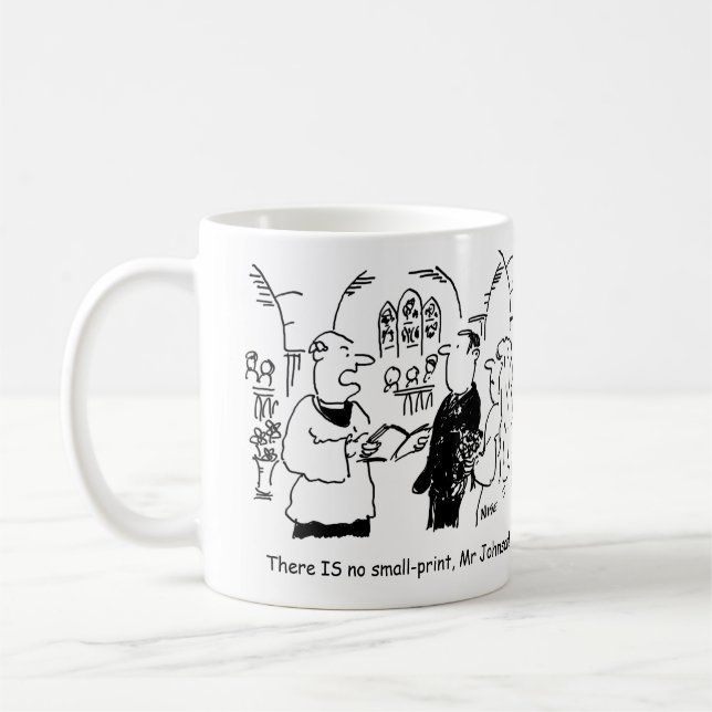 Mug Marié à un dessin de personnalisation Mariage. (Gauche)