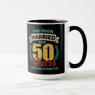 Mug Marié pour 50 ans d'anniversaire d'mariage d'or