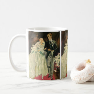 Mug Mariée et mariée Mariage Art déco vintage mariée e