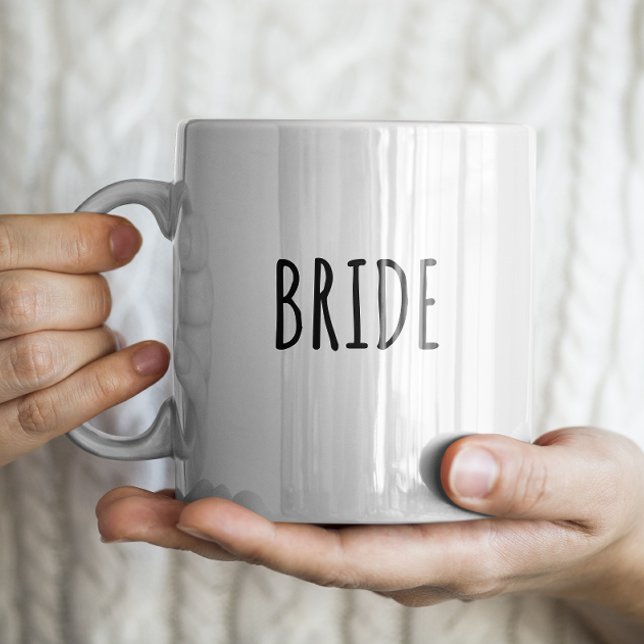 Mug "Mariée" Moderne Simple Fermette (Créateur téléchargé)