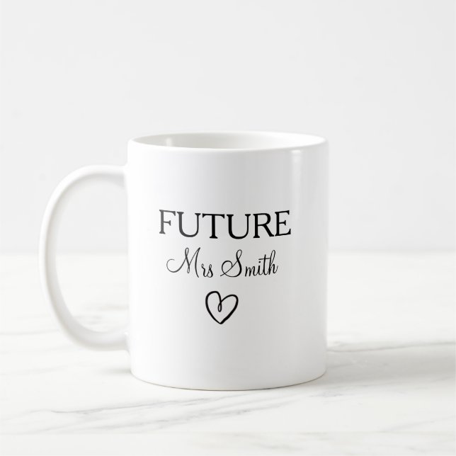 Mug Mariée personnalisée Pour être tasse, Bientôt être (Gauche)
