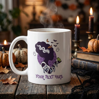 Mug Mariée Squelettique Halloween Personnalisé Gothiqu
