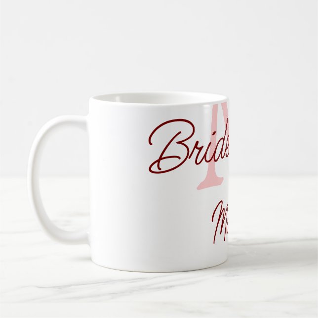 Mug Mariée tribe monogramme rouge douche nuptiale simp (Gauche)