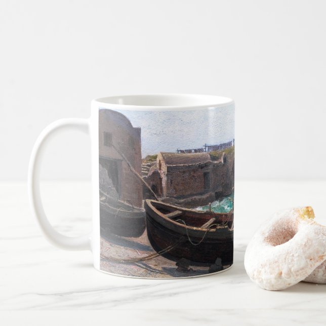 Mug Marina Piccola sur l'île de Capri, Italie par Hase (Avec donut)