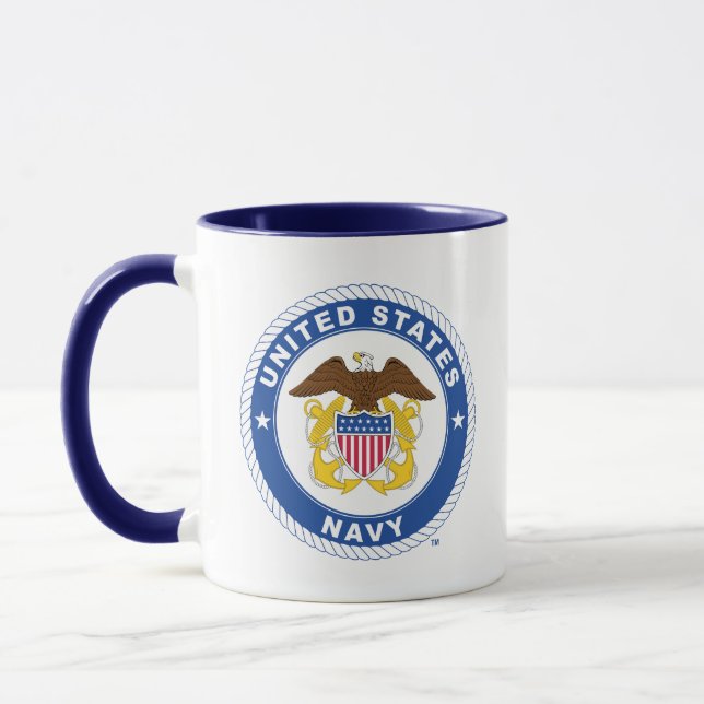 Mug Marine américaine | Officier Crest (Gauche)