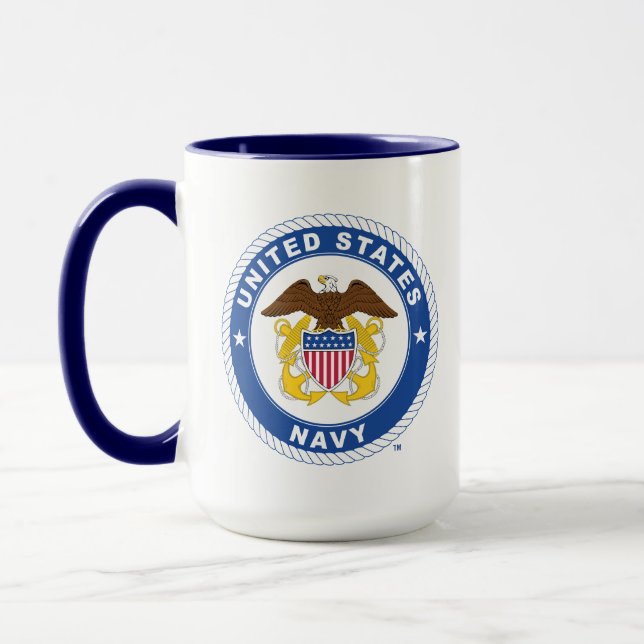 Mug Marine américaine | Officier Crest (Gauche)