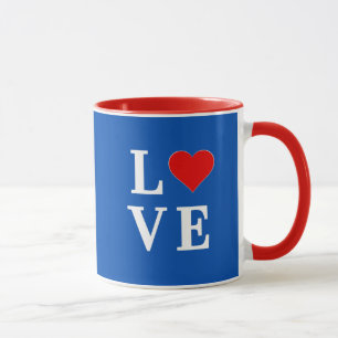 Mug Marine Bleu AMOUR Rétro élégant