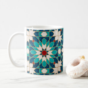 Mug Marine Bleu Turquoise Blanc Marbre Rouge Marbre Ma