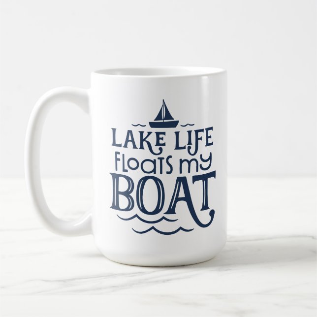 Mug Marine Lake Life Flotte Mon bateau (Gauche)