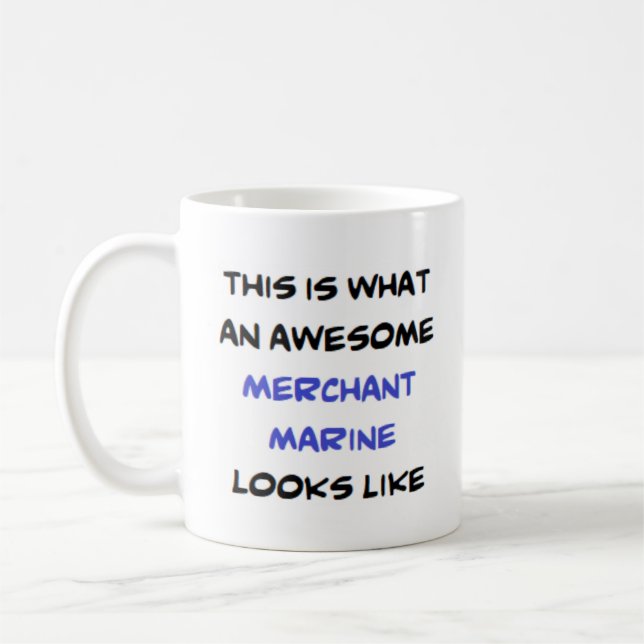 Mug marine marchande, génial (Gauche)