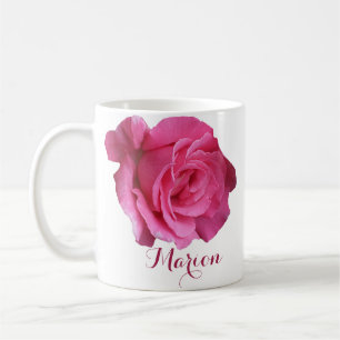 Mug Marion nom personnalisable rose fleurs boho