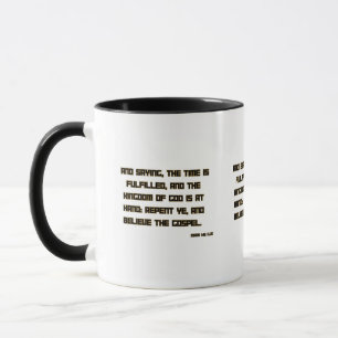 Mug Mark 1:15 KJV Bible Écriture Deux Tons