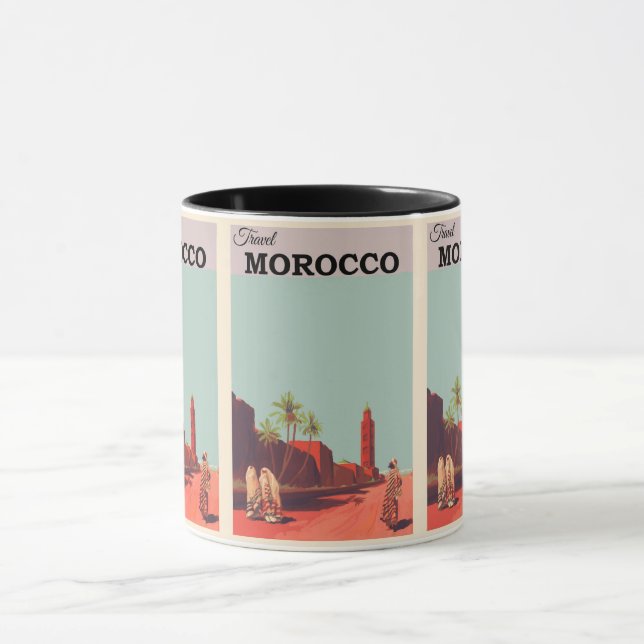 Mug Maroc vintage : Vacances Exotiques (Centre)