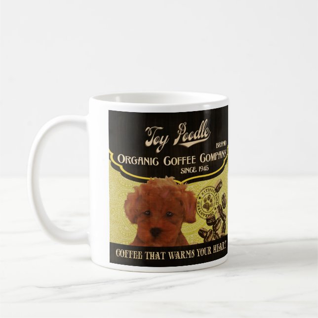 Mug Marque de caniche de jouet - Organic Coffee (Gauche)