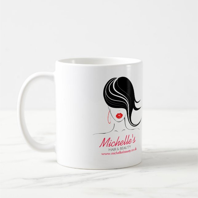 Mug Marque de la société salon de coiffure et de beaut (Gauche)
