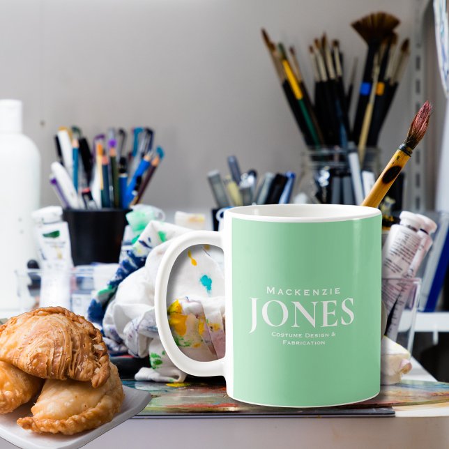 Mug Marque personnelle Logo d'affaires moderne Mint Gr (Créateur téléchargé)