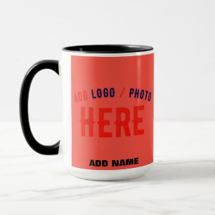 MUG MARQUE VÉRIFIÉE DE L'ORANGE ROUGE MODERNE ET ÉLÉGA