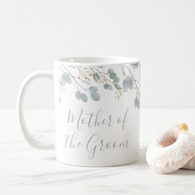 Mug Marraine du Marié Eucalyptus Rustique (Avec donut)