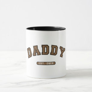 Mug Marron Cuir Papa Établ. Graphique Établie
