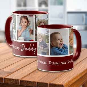 Mug Marron Et Blanc 5 Photo Collage Amour Toi Papa