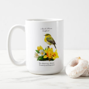 Mug Mars Mois de naissance Fleur vibrante Cadeau d'ann