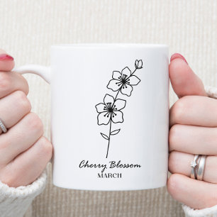 Mug Mars Monogramme Mois de naissance Fleur