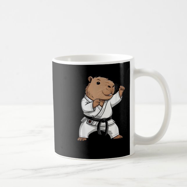Mug Martial Arts Capybara Funny Karate Taekwondo Jiu J (Droite)
