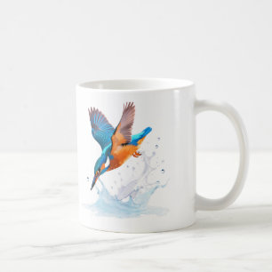 Mug Martin-pêcheur plongeur Art de faune vibrant