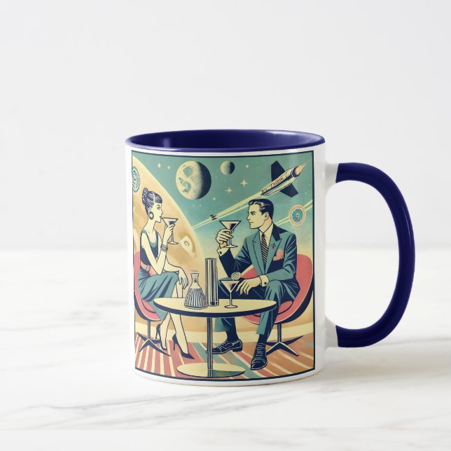 Mug Martini Space Travel Affiches de l'équipage de con (Droite)
