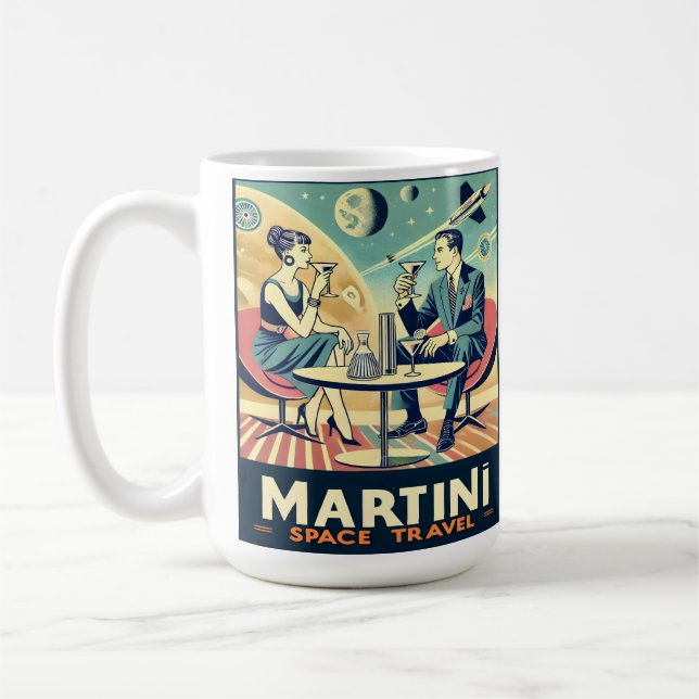 Mug Martini Space Travel Affiches de l'équipage de con (Gauche)