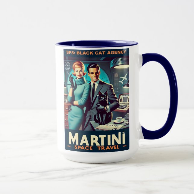 Mug Martini Space Travel Poster SP5 : Agence de Chat N (Droite)