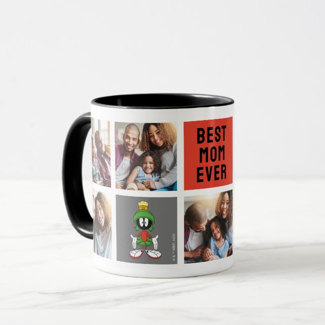 Mug MARVIN LE MARTIAN™ | Maman Photo Collage (Devant gauche)