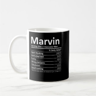 Mug MARVIN Nutrition Funny Anniversaire Nom personnali