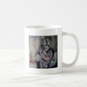 Mug Masaï Mère & Enfant avec Lion Art Imprimer/Graphiq