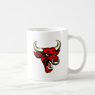 Mug Mascotte d'animal de moyen de rouge de Taureau