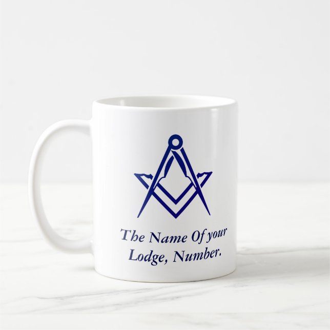 Mug Masonic Freemason Bleu (Gauche)