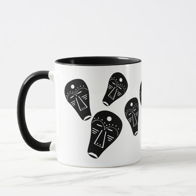 Mug Masque abstrait autochtone authentique (Gauche)