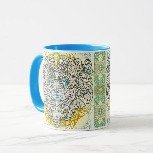 Mug Masque de chat blanc (Devant gauche)
